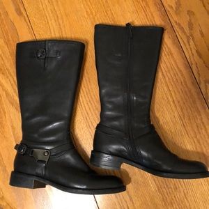 ECCO Mid-calf Black Leather Boots